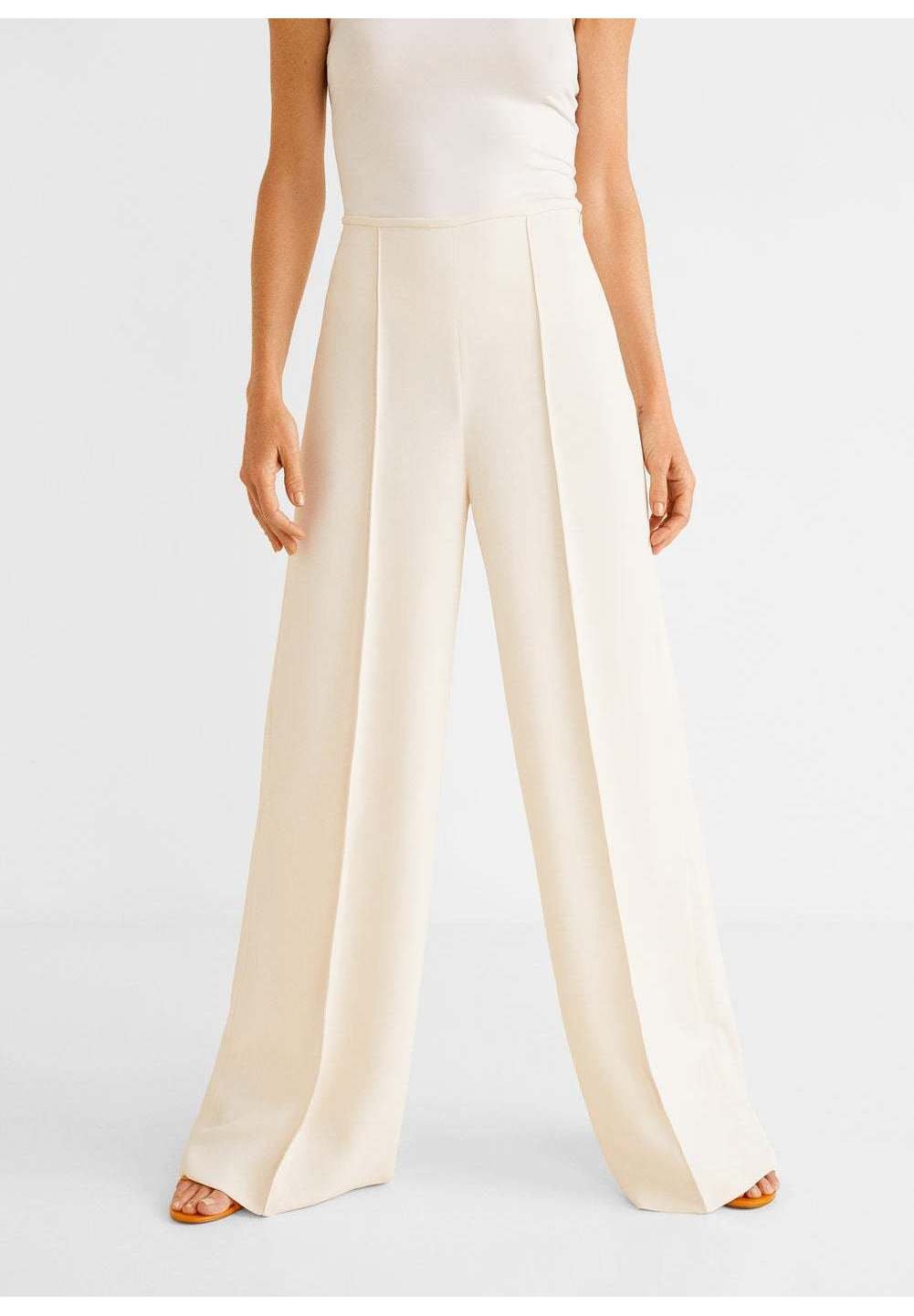 Pantalon beige femme mango Clearance