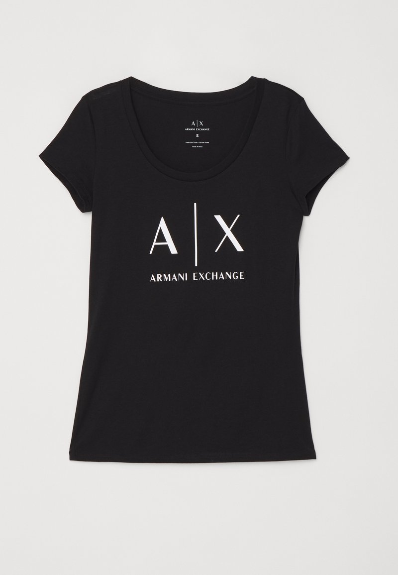 Armani Exchange T-shirt print zwart