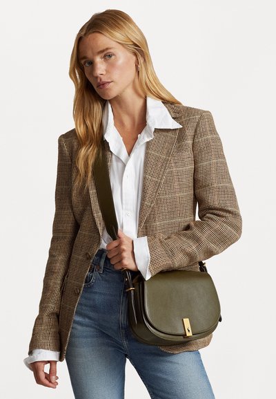 Polo Ralph Lauren POLO ID LEATHER SADDLE BAG - Ülerinna-kott - hunting olive