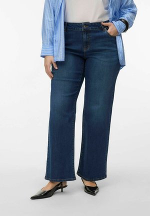 WEIT VMCSTELLASTRETCH MID RISE WEITER - Jeans a zampa - dark blue denim