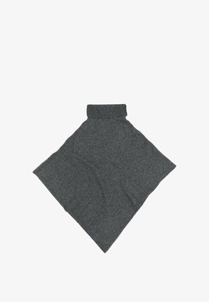 Bershka, HIGH-NECK KNIT - PONCHO - Cape - grey