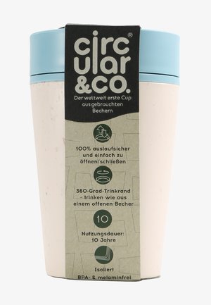 KAFFEEBECHER TO GO MIT DECKEL - 227ml - Övriga accessoarer - weiß / blau