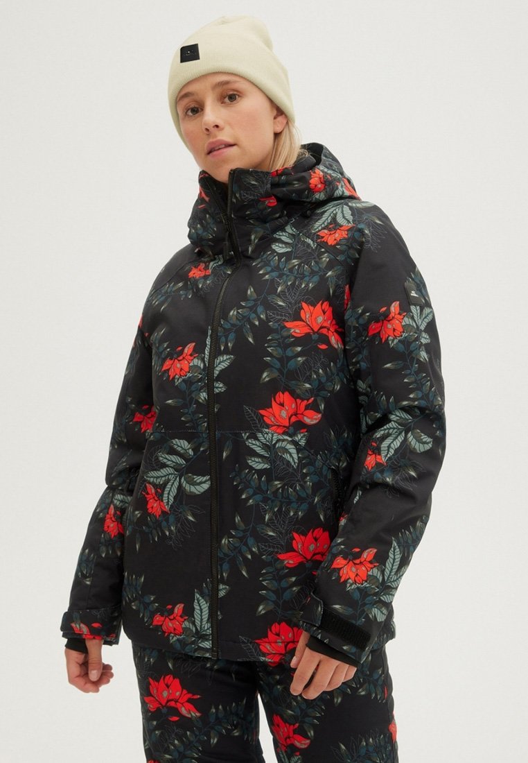 Damen Sportbekleidung | O'Neill ADELITE JACKET Snowboardjacke black with green/schwarz - JJ00479 Damen Sportbekleidung | O'Neill ADELITE JACKET Snowboardjacke black with green/schwarz - JJ00479