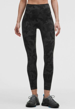 lululemon WUNDER TRAIN NO LINE HIGH-RISE TIGHT 25"  WOMEN'S LEGGINGS/TIGHTS - Leggings - floral camo black multi