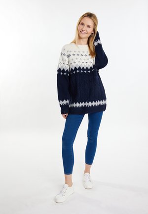 usha, Strickpullover - marine mehrfarbig