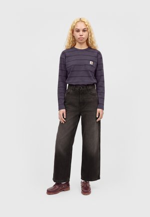 Carhartt WIP, BRANDON PANT - Торбести дънки - black tobacco used wash