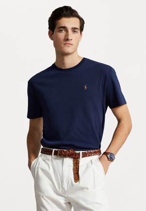 CUSTOM SLIM FIT SOFT COTTON T-SHIRT - Basic T-shirt - refined navy