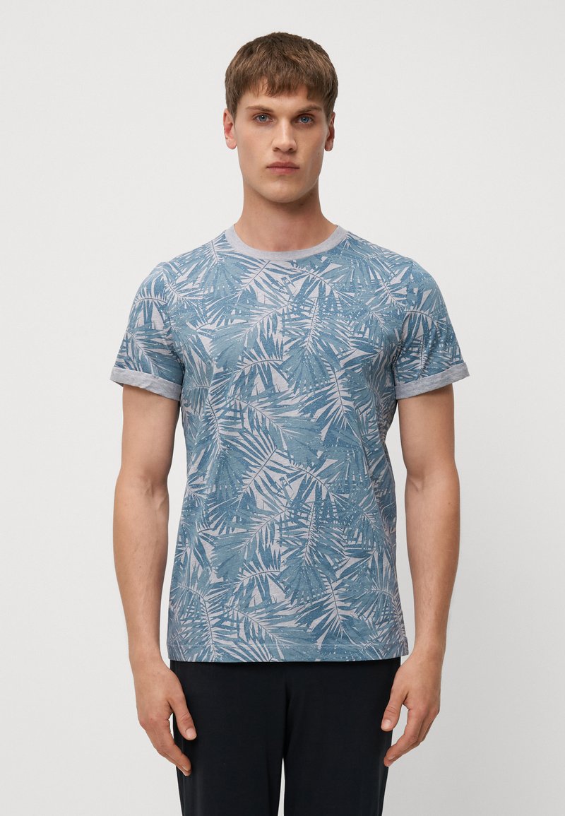 Schiesser Pyjamashirt blauw Schiesser Pyjamashirt blauw