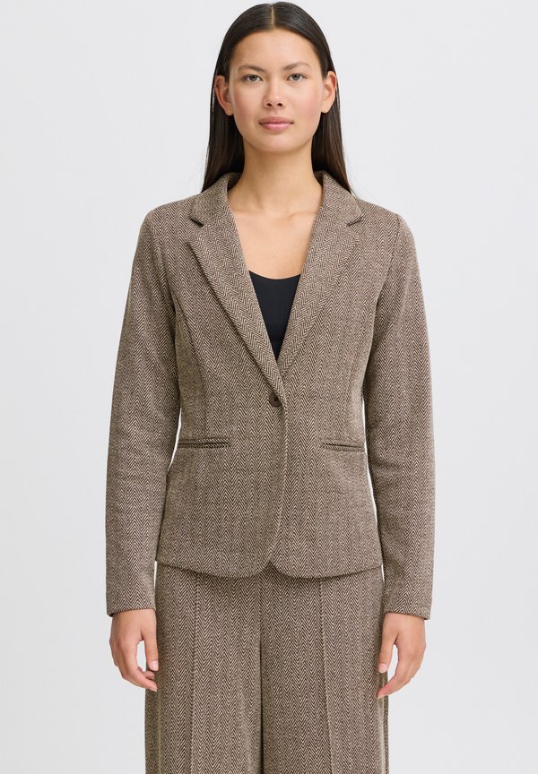 KATE JACQUARD - Blazer - java almond milk herringbone