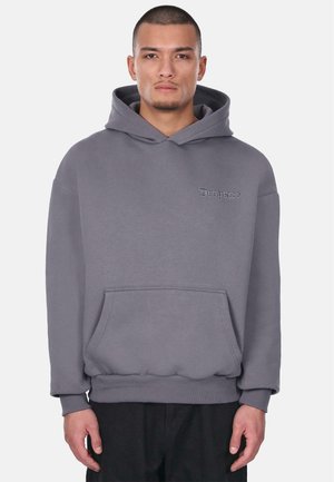 HEAVY OVERSIZE EMBO  - Hoodie - titanium
