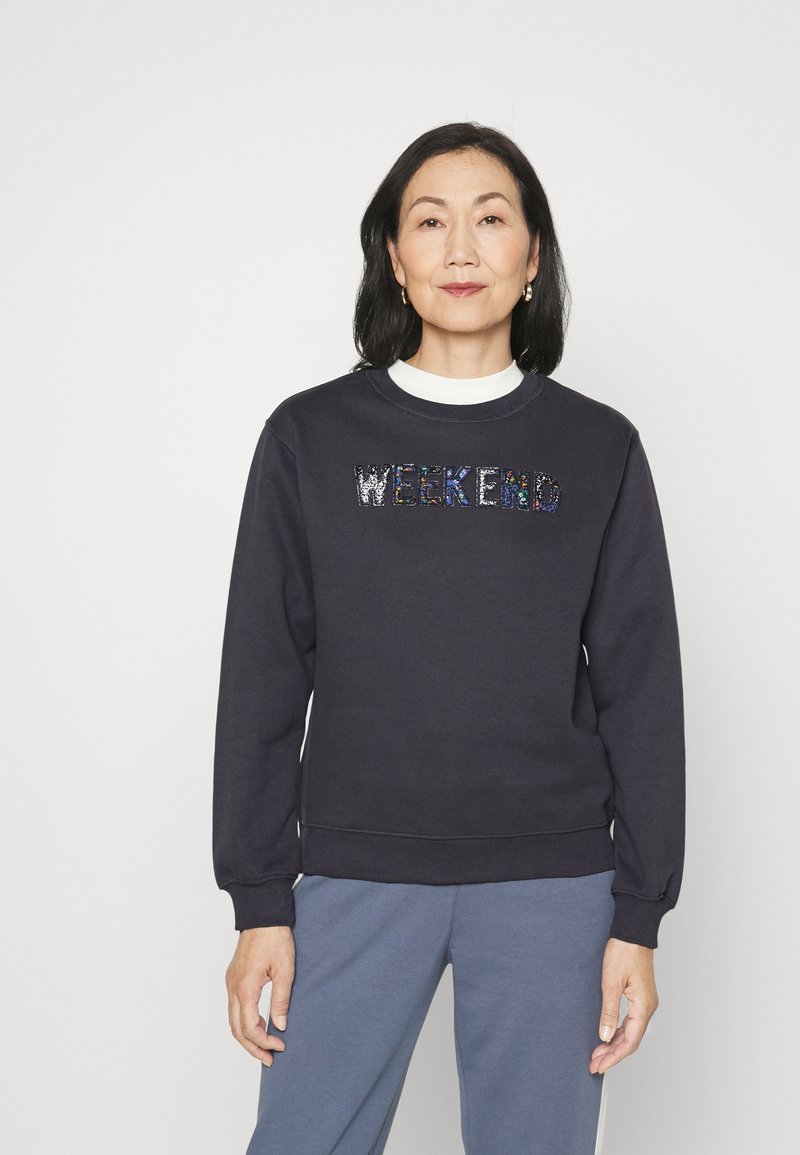 Marks & Spencer VARSITY Sweatshirt moondust/dunkelblau Zalando.de