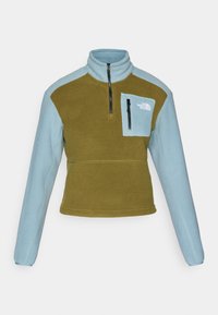 YUMIORI ¼ ZIP - Fleece jumper - forest olive/shallow blue/black