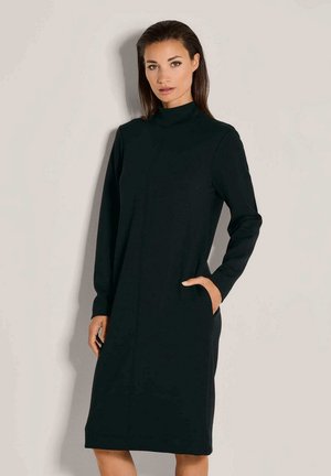 STEHKRAGEN IN H-LINIE - Jerseykleid - black