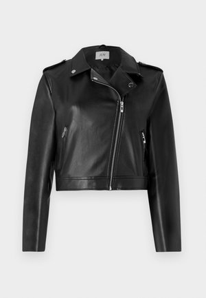 JDY JDYMOXY JACKET - Casaco de pele sintética - black