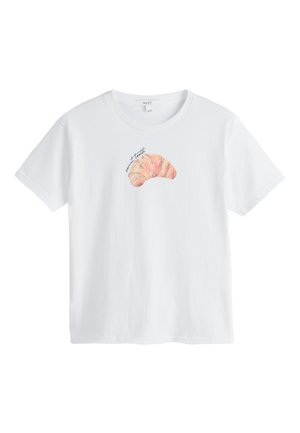 Next, REGULAR FIT - CROSSIANT GRAPHIC SHORT SLEEVE T-SHIRT  . - Trükipildiga T-särk - white