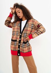 Cesare Gaspari LOOSE - Cardigan - brown\red