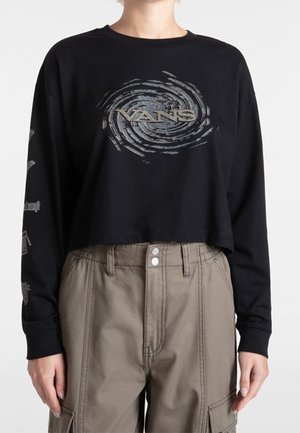 Langærmet T-shirt - black