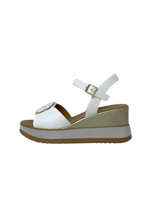 Sandali con plateau - white