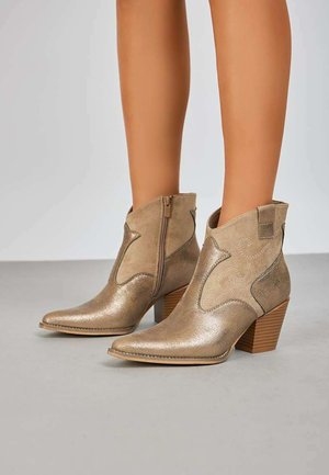 Bottines de cowboy / motard - taupe