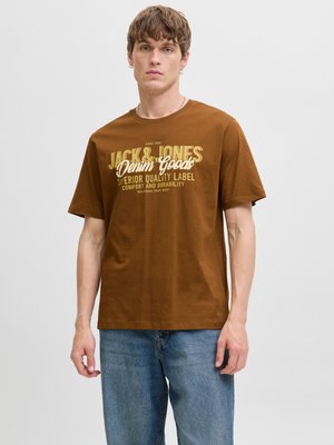 Jack & Jones JJELOGO TEE O-NECK - Camiseta estampada - monks robe