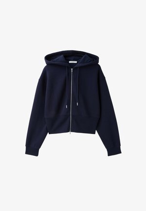 Stradivarius, ZIP-UP HOODED SWEATSHIRT - Sweat zippé - dark blue