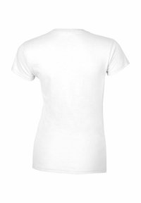 Hvid bomulds T-shirt med korte ærmer og rund halsudskæring, med en glat tekstur og et simpelt, klassisk design.