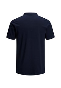 Marineblaues kurzärmliges Poloshirt aus Baumwollmischung. Verfügt über einen klassischen Kragen und ein schlichtes Design mit geradem Saum.
