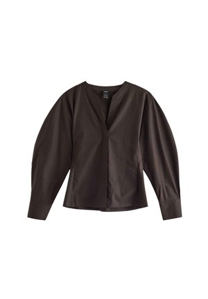 Lindex, LINDEX V-NECK BLOUSE LINDEX - Bluse - dark brown