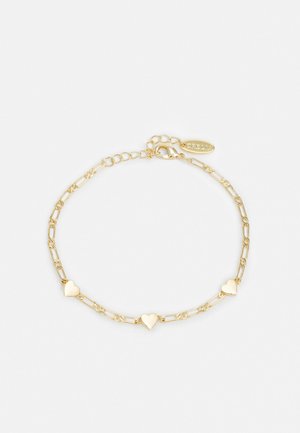 MULTI HEART FIAGARO CHAIN BRACELET - Bracciale - pale gold-coloured