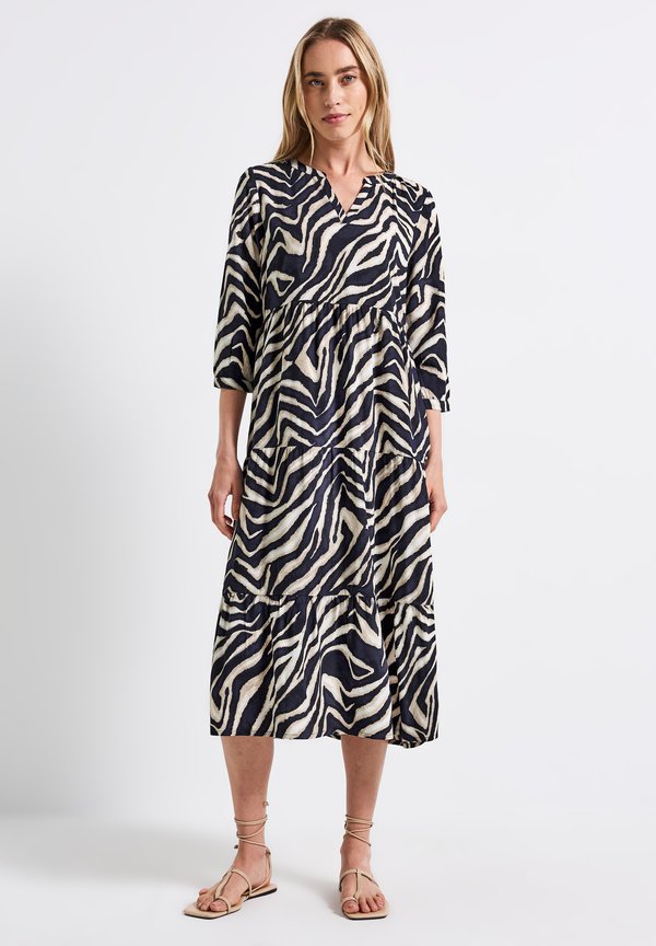 GEMUSTERTES  - Freizeitkleid - blau