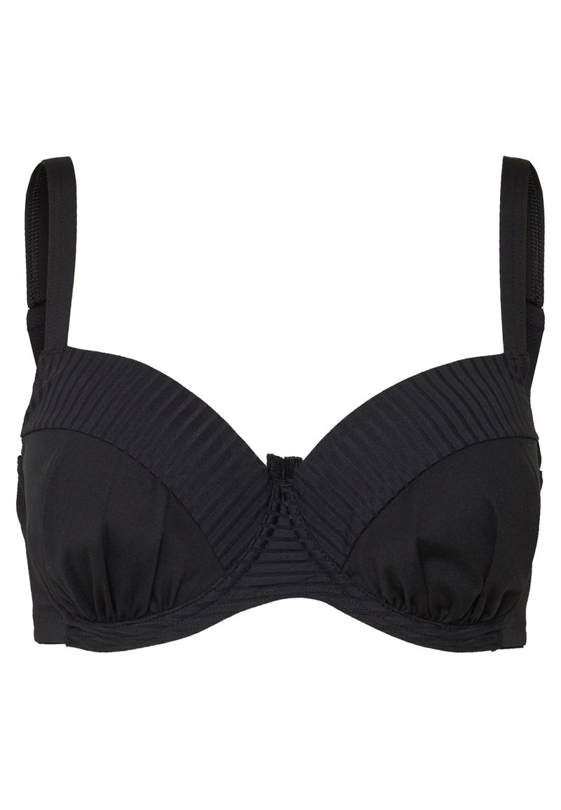 Scollo in pizzo con coppe integrate e fodera interna per un supporto extra. Spalline regolabili e chiusura posteriore. Materiale morbido e confortevole.