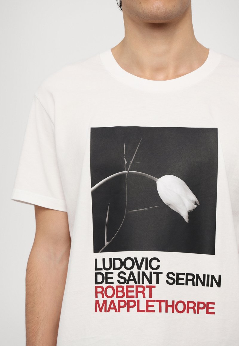 Ludovic de Saint Sernin MAPPLETHORPE UNISEX - T-shirt imprimé - white/tulip print