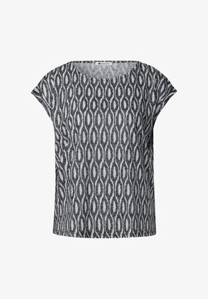Street One, DROPPED SHOULDER SHIRT IM AUSBRENNER-LOOK - T-shirt print - clay sand