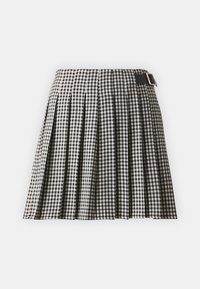 ONLCATH PLISSE CHECK SKIRT - Gonna a pieghe - black/pumice stone