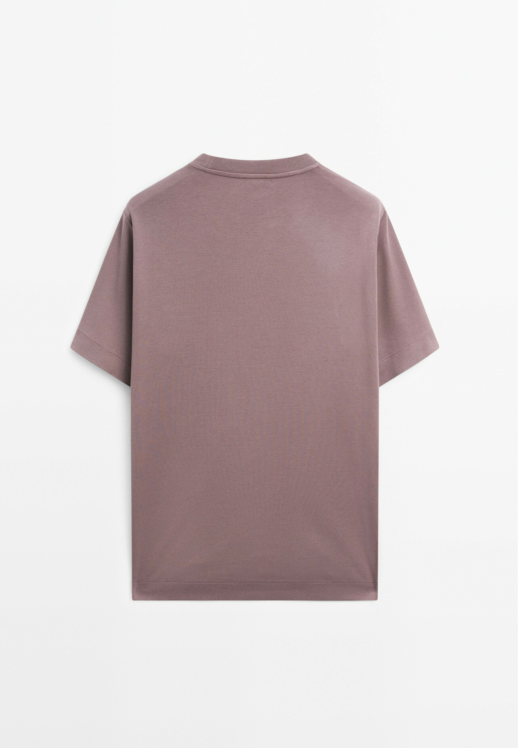 ★ Massimo Dutti★ sleeve seam detail t-shirt 06265200722 T-shirt with seam detail on the sleeve · White, Sky Blue