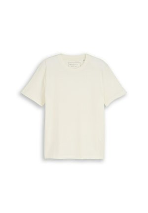 TOM TAILOR DENIM, TOM TAILOR DENIM T-SHIRT T-SHIRT MIT WAFFELSTRUKTUR - T-shirt basique - wool white