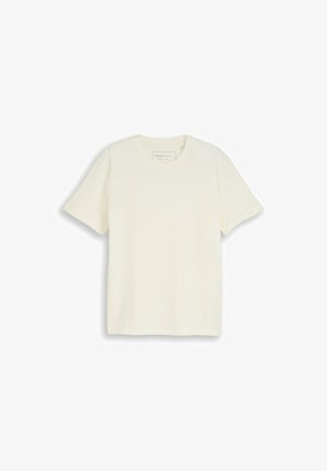 TOM TAILOR DENIM, TOM TAILOR DENIM T-SHIRT T-SHIRT MIT WAFFELSTRUKTUR - T-Shirt basic - wool white