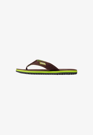 BECO the world of aquasports BEACTIVE V-STRAP - Teensandalen - dunkelbraun grün