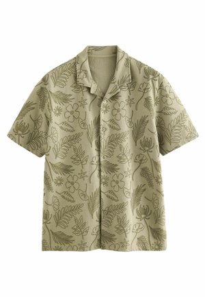 TEXTURED SHORT SLEEVE - Overhemd - green leaf print