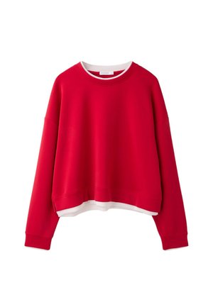 Stradivarius, CONTRAST OVERSIZE SWEATSHIRT - Sweatshirt - red