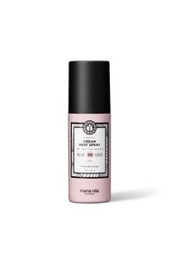 Roze cilindrische fles met een zwarte dop. Witte etiket met tekst, logo en decoratieve rand. Inhoud: 150 ml, 5,07 fl oz.