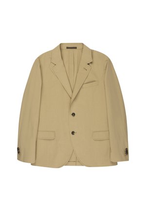 REGULAR FIT TEKNOTELA - INCOTEX - Americana - dark beige