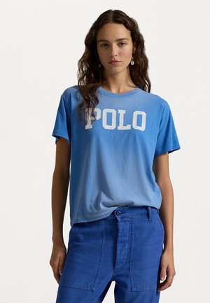 LOGO COTTON JERSEY CREWNECK TEE - T-Shirt print - blue orbit