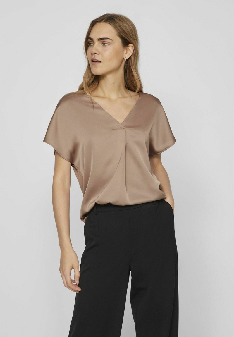 VILA VIELLETTE - Blouse - bistre/bruin