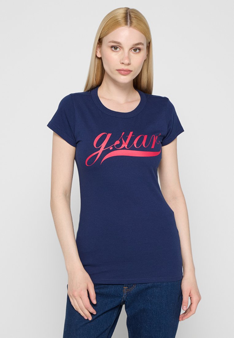 G-Star T-shirt print donkerblauw G-Star T-shirt print donkerblauw