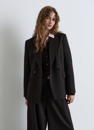 Calliope, GIACCA TINTA UNITA - Blazer - marrone scuro