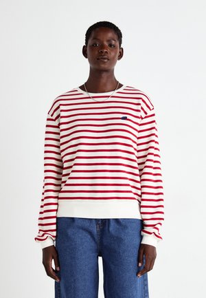 NMELBA STRIPE PARIS - Sweatshirt - racing red/white