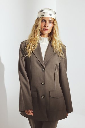 REGULAR PATCH POCKET  - Puspaltis - beige