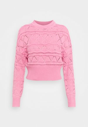 VINOVALA CREW NECK - Strikkegenser - wild rose