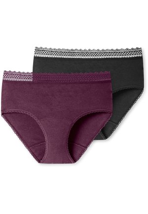 Schiesser PERIOD PANTY 2 PACK - Menstruationsunterwäsche - schwarz pflaume